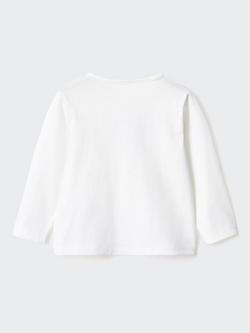 Mango Baby Snail Graphic T-Shirt, Natural White - view 2, Natural White