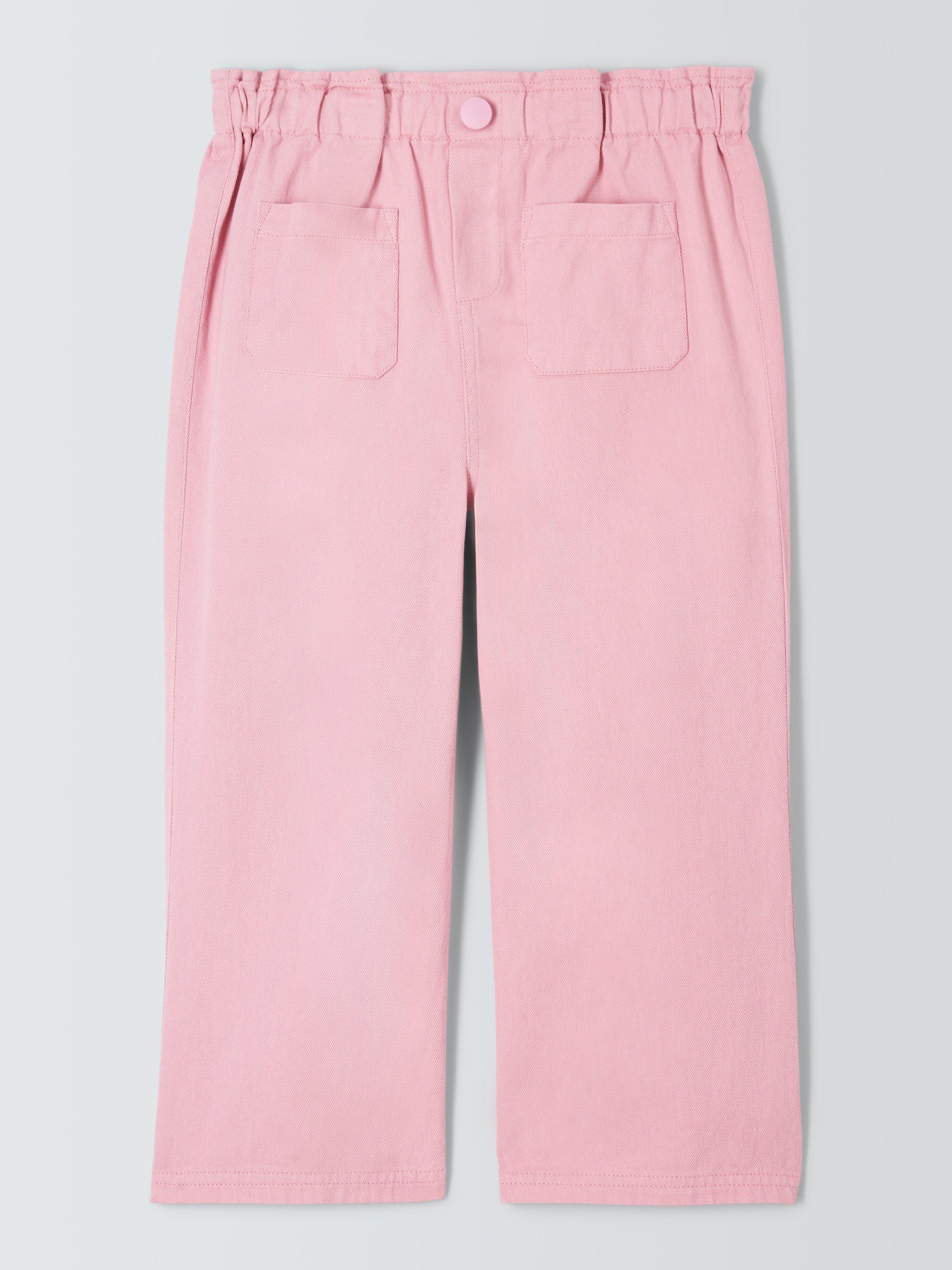John Lewis Baby Cotton Trousers, Pink