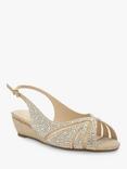 Paradox London Jocelyn Wide Fit Sparkle Wedge Sandals