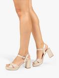 Paradox London Landon Shimmer Platform Sandals, Champagne