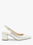 Paradox London Flynn Wide Fit Shimmer Block Heel Slingbacks