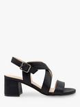 Paradox London Ida Block Heel Strappy Sandals, Black