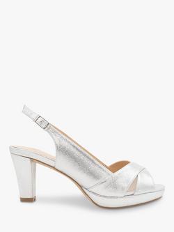 Paradox London Luisa Shimmer Platform Sandals, Silver