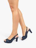 Paradox London Luisa Shimmer Platform Sandals, Navy