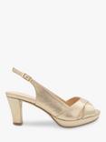 Paradox London Luisa Shimmer Platform Sandals, Champagne