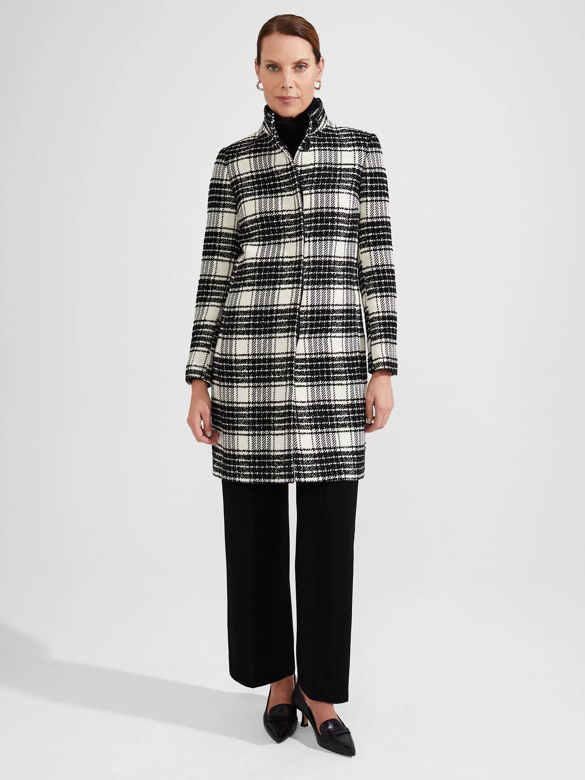 Women s Coats Jackets Hobbs Check John Lewis Partners