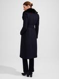 Hobbs Arielle Wool Blend Coat, Navy