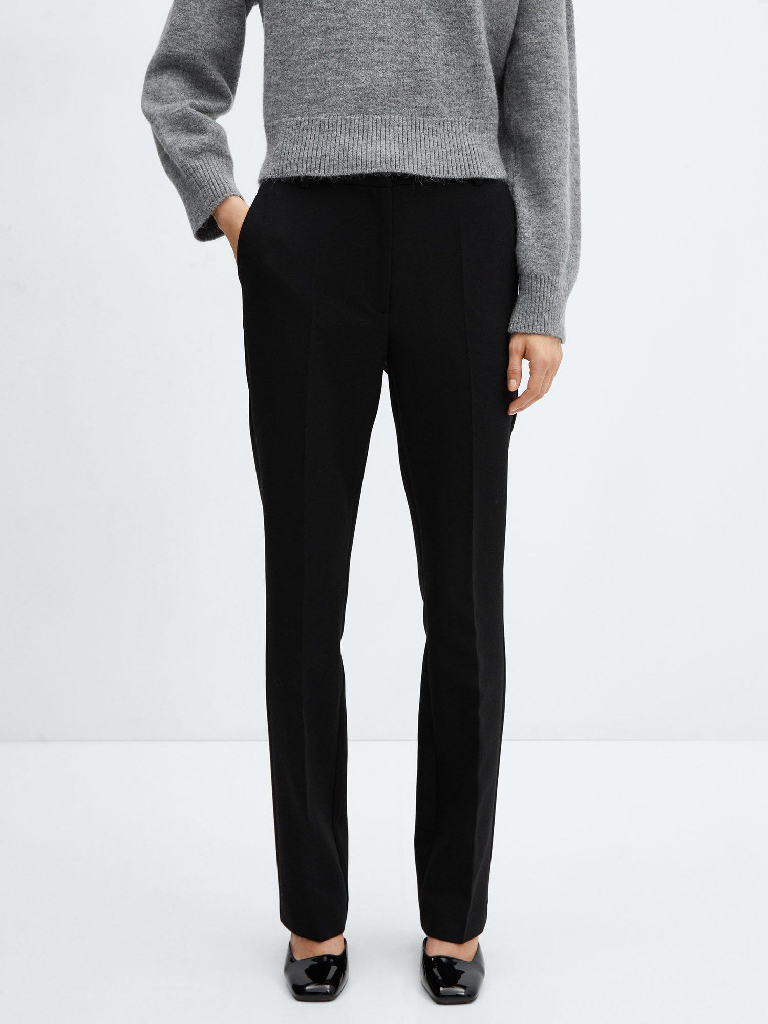 Mango Lisa Trousers, Black