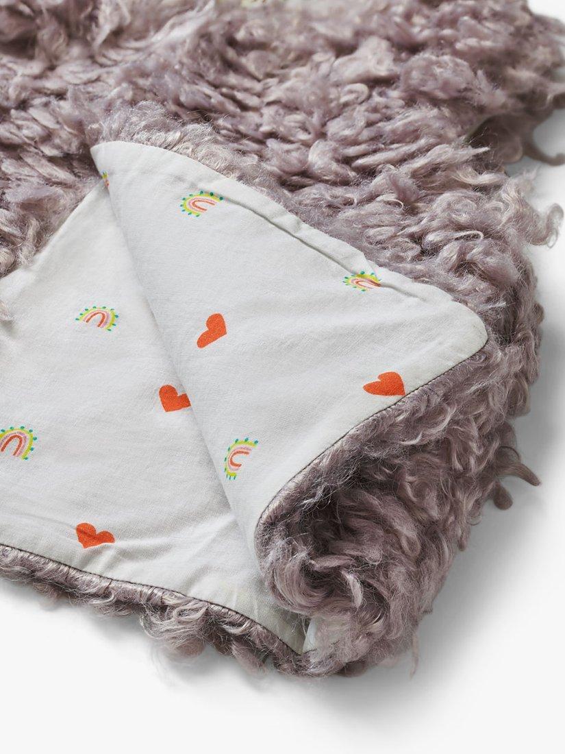 Product image 3 of 4, which shows Stych Kids' Shaggy Round Neck Gilet, Pink, 3-4 years