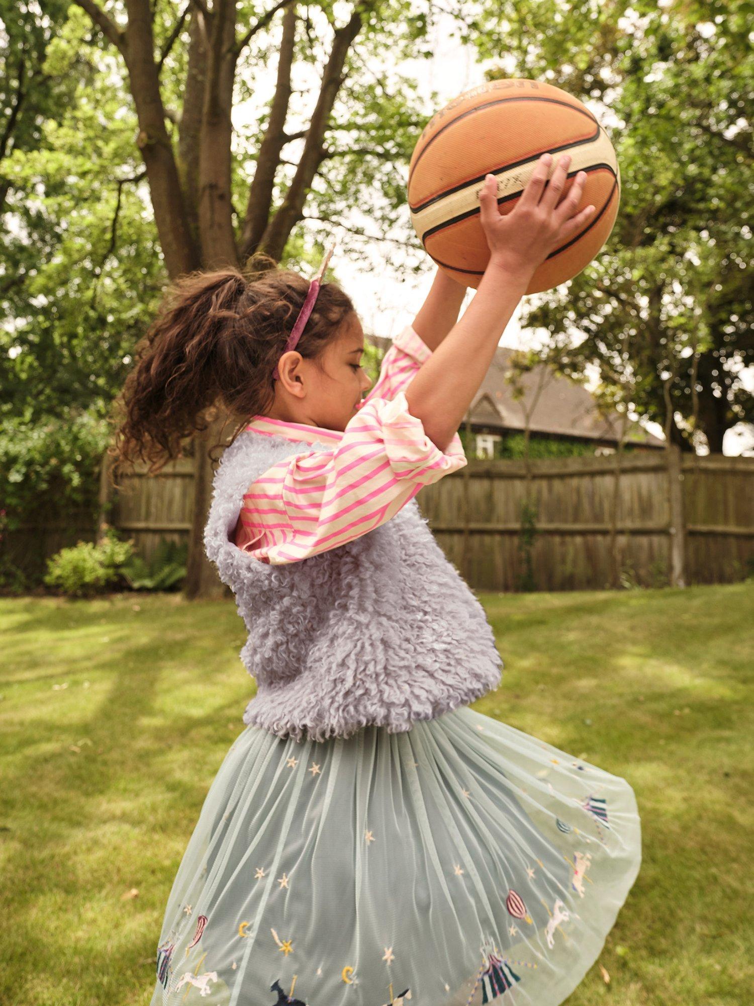 Product image 4 of 4, which shows Stych Kids' Shaggy Round Neck Gilet, Pink, 3-4 years