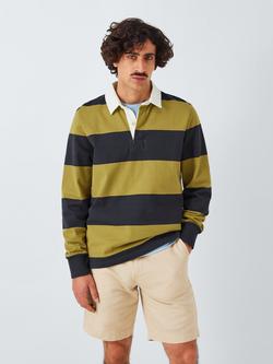 John Lewis Stripe Cotton Rugby Shirt, Navy