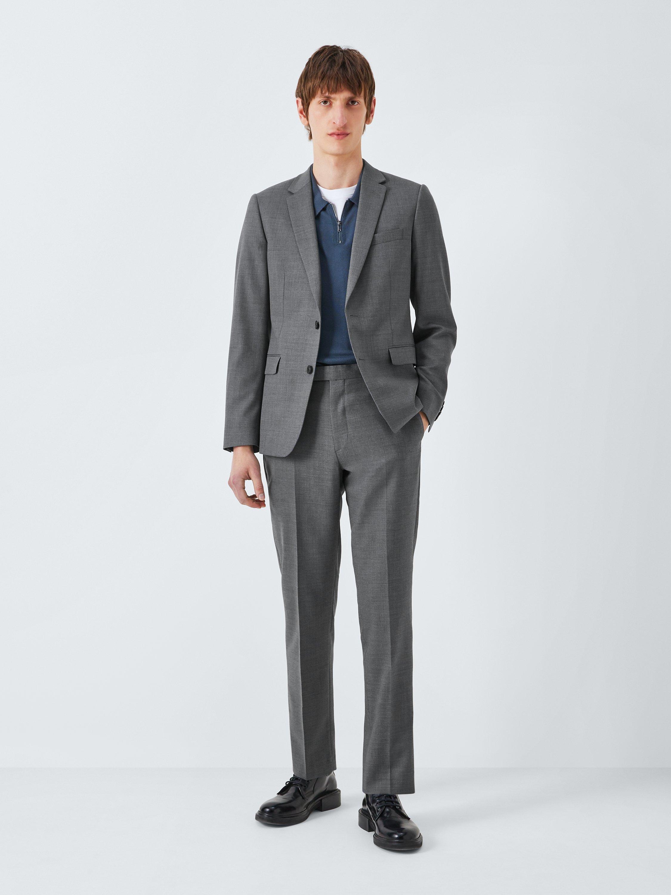 Product image 3 of 8, which shows Kin Finn Slim Fit Suit Trousers, Mid Grey, 40S