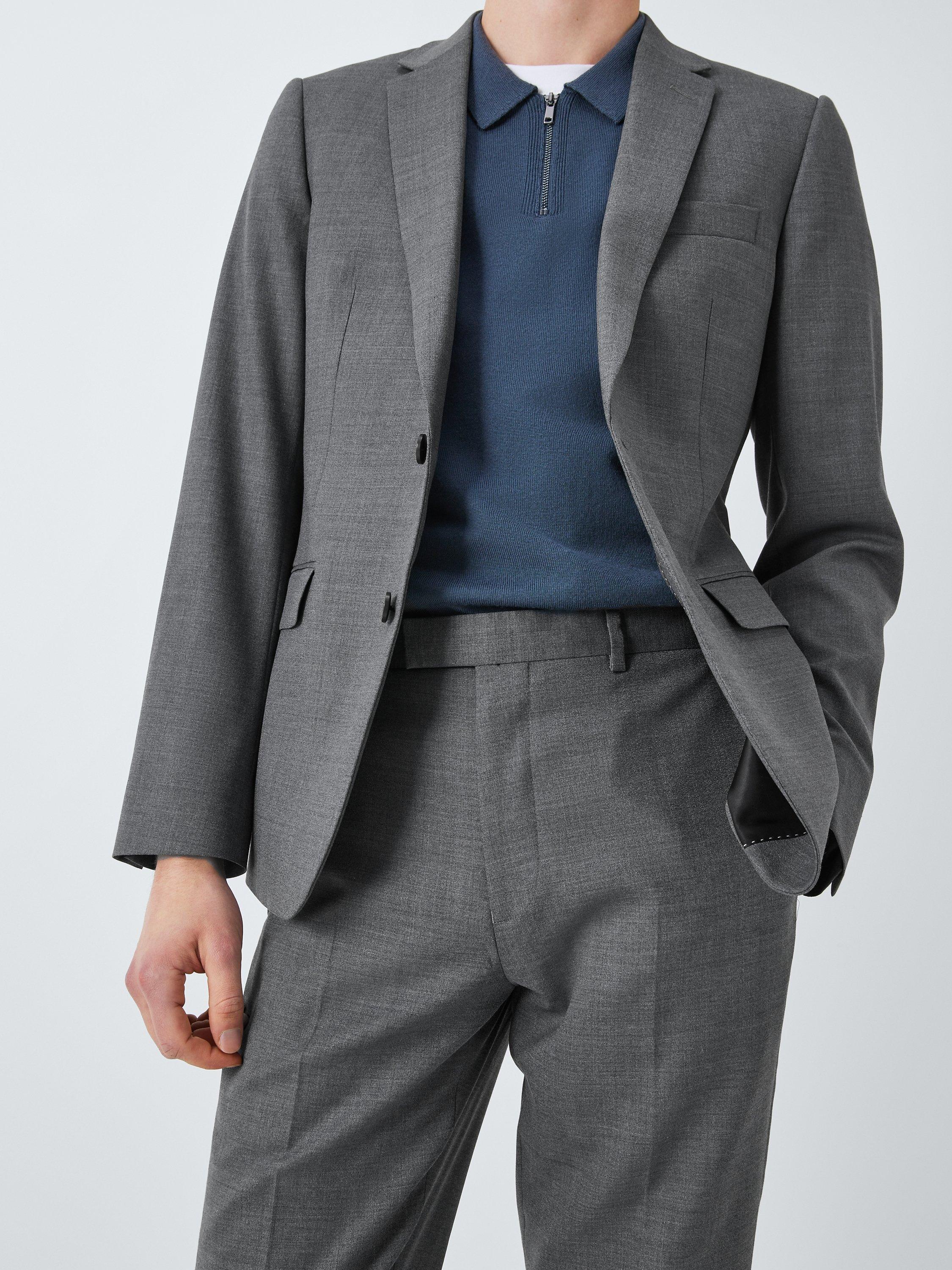Product image 5 of 8, which shows Kin Finn Slim Fit Suit Trousers, Mid Grey, 40S