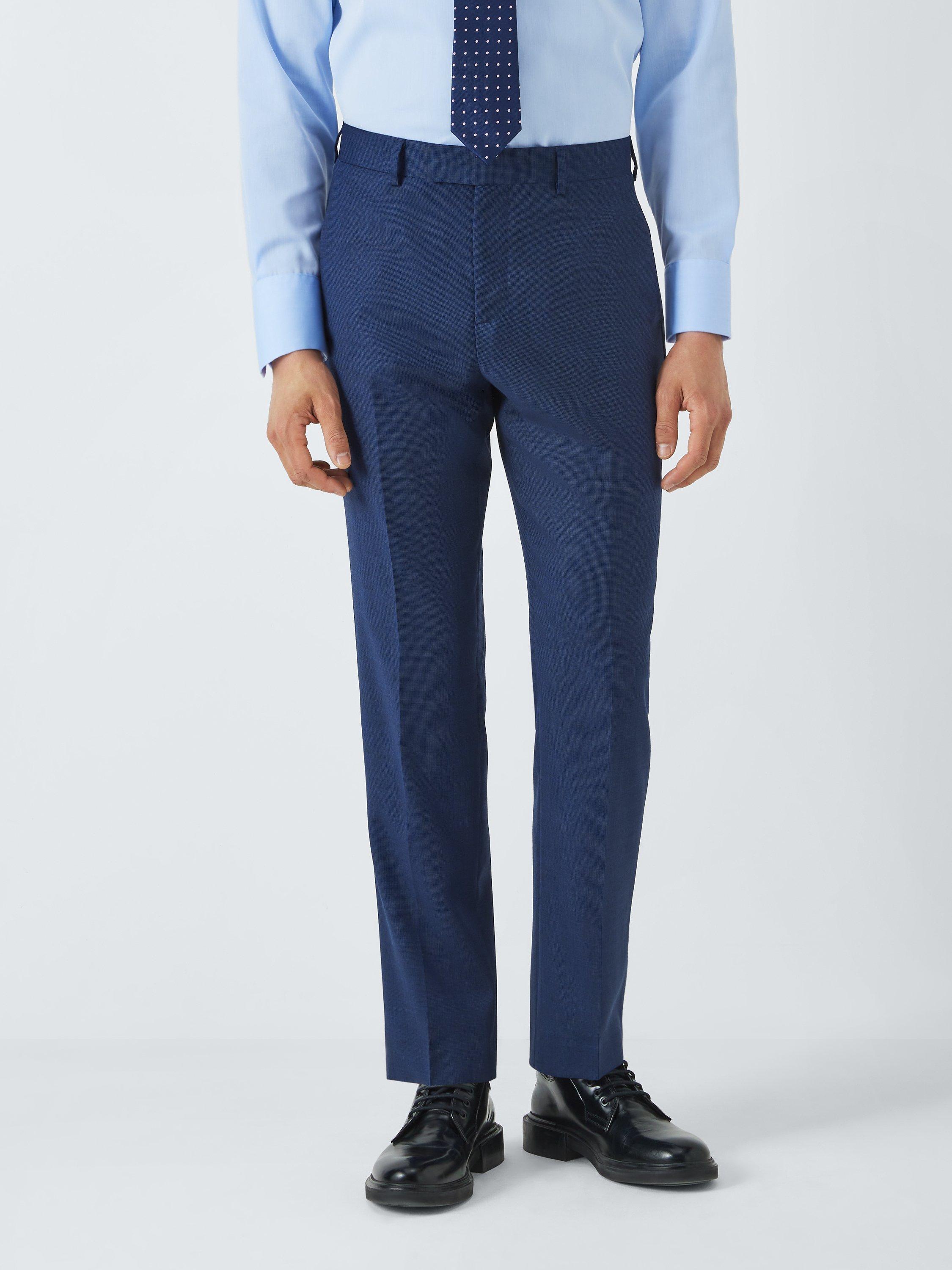 Product image 1 of 8, which shows John Lewis Clarendon Wool Regular Suit Trousers, Royal Blue, 40S