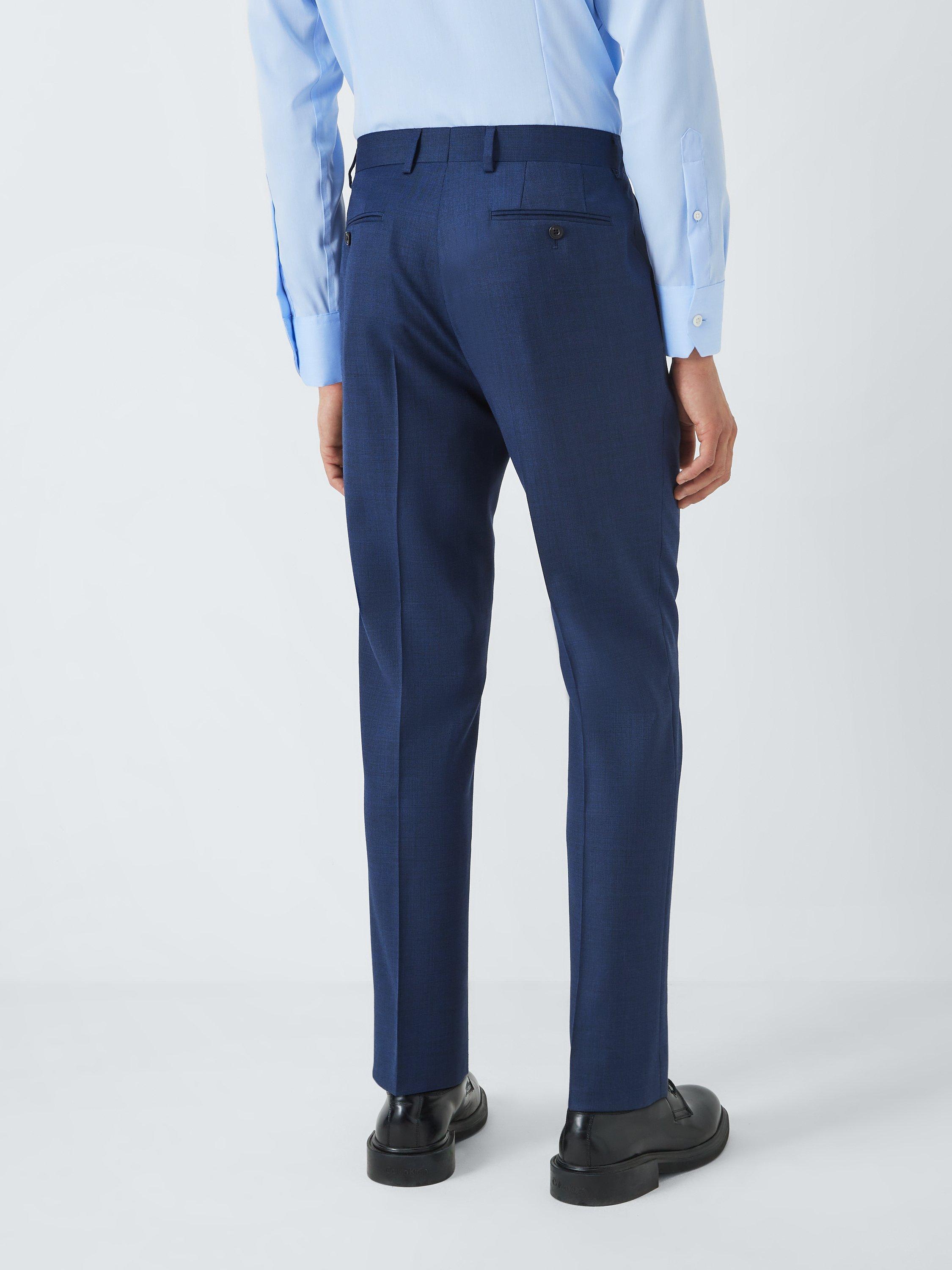 Product image 2 of 8, which shows John Lewis Clarendon Wool Regular Suit Trousers, Royal Blue, 40S