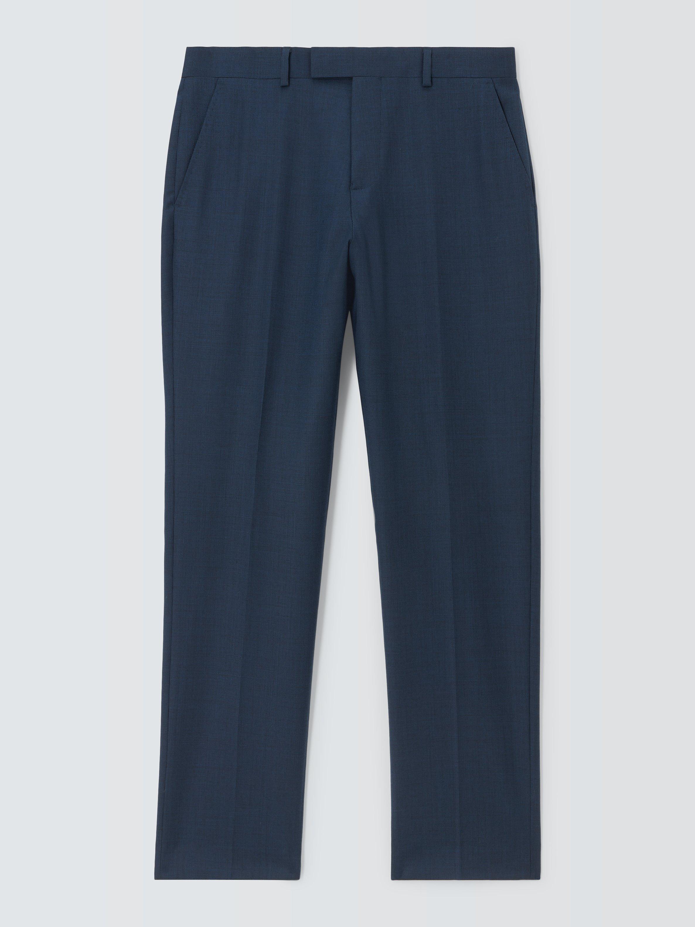 John Lewis Clarendon Wool Regular Suit Trousers, Royal Blue, 40L