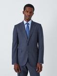 John Lewis Culford Regular Fit Check Wool Suit Jacket, Navy