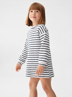 Mango Baby Stripe Mini Dress, Navy, Navy