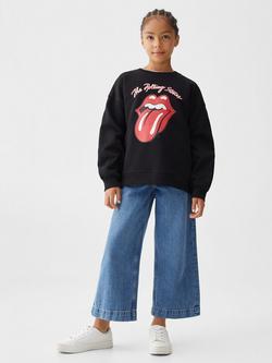 Mango Kids' The Rolling Stones Jumper, Black/Multi - view 2, Black/Multi