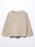 Mango Baby Jin Spot Print Jumper, Light Pastel Brown