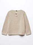 Mango Baby Jin Spot Print Jumper, Light Pastel Brown