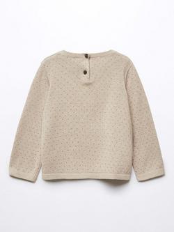 Mango Baby Jin Spot Print Jumper, Light Pastel Brown - view 2, Light Pastel Brown