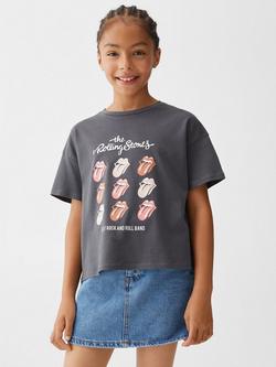 Mango Kids' The Rolling Stones T-Shirt, Charcoal, Charcoal
