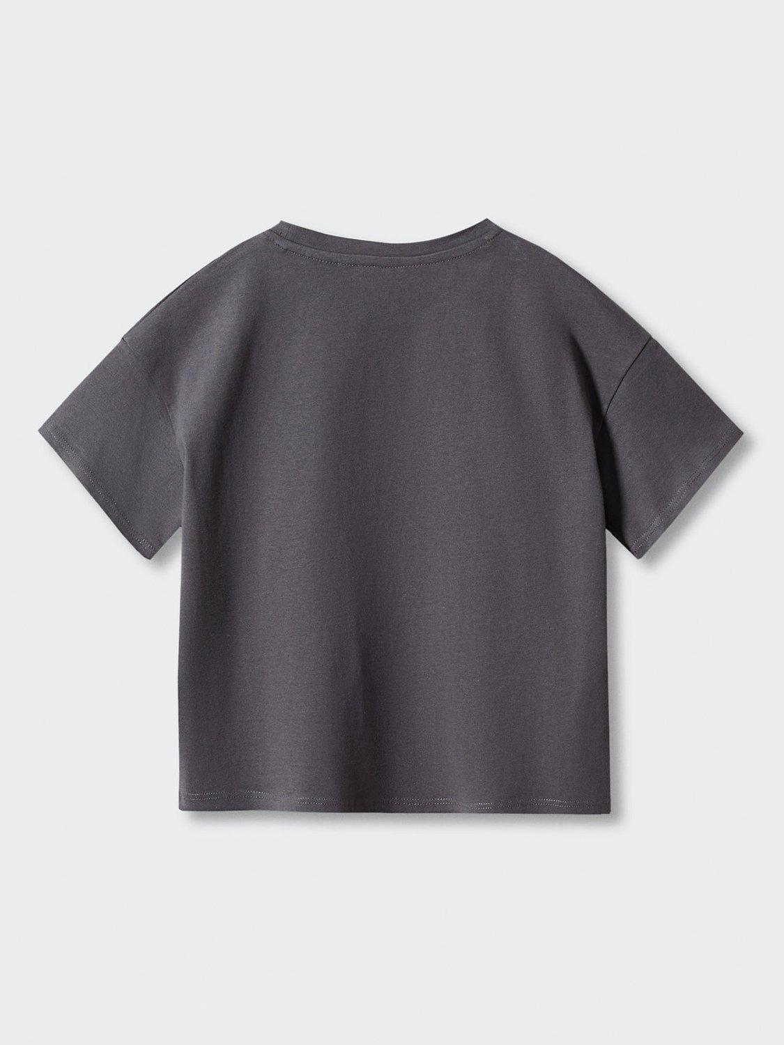 Product image 2 of 3, which shows Mango Kids' The Rolling Stones T-Shirt, Charcoal, 9-10 years