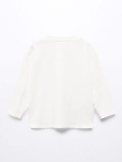 Mango Baby Adorable Long Sleeve T-Shirt, Natural White - view 2, Natural White