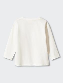 Mango Baby Koala Hugs Long Sleeve T-Shirt, Natural White - view 2, Natural White