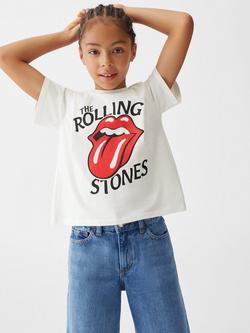 Mango Kids' The Rolling Stones T-Shirt, Natural White, Natural White