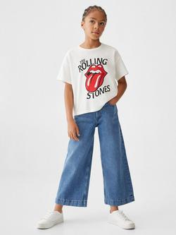Mango Kids' The Rolling Stones T-Shirt, Natural White - view 2, Natural White