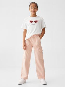 Mango Kids' Sequin Glasses Short Sleeve T-Shirt, Natural White - view 2, Natural White