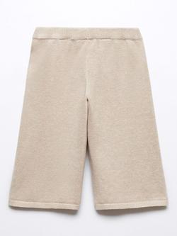 Mango Baby Jon Cotton Blend Knit Trousers, Light Pastel Brown - view 2, Light Pastel Brown