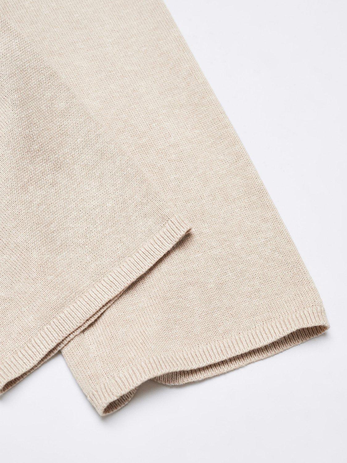 Product image 3 of 4, which shows Mango Baby Jon Cotton Blend Knit Trousers, Light Pastel Brown, 12-18 months