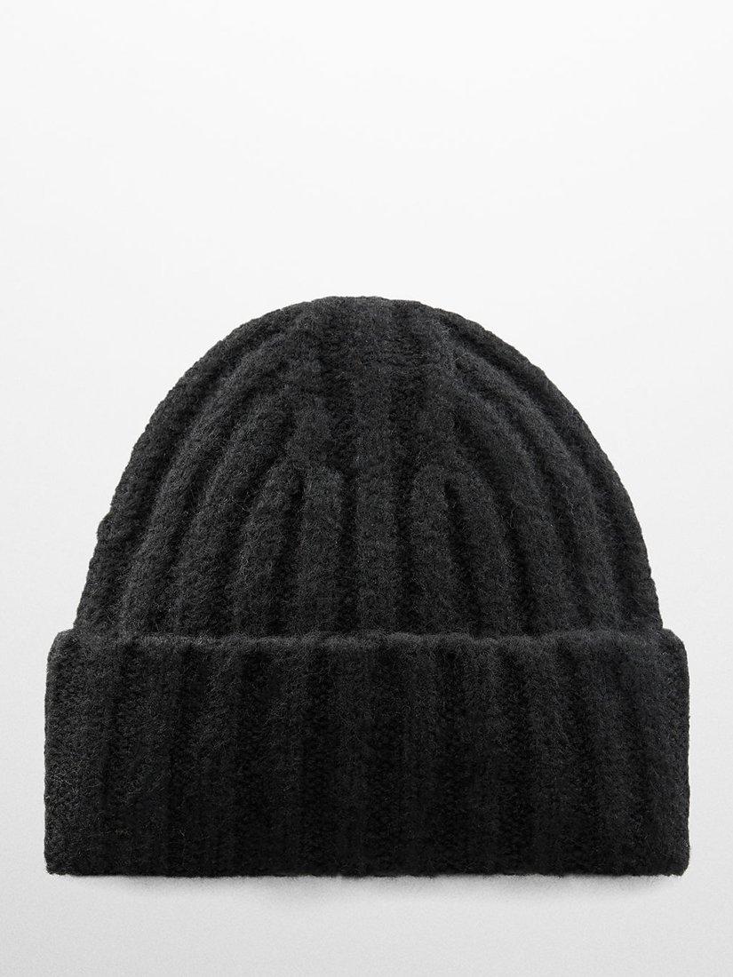 Mango Rina Ribbed Beanie Hat