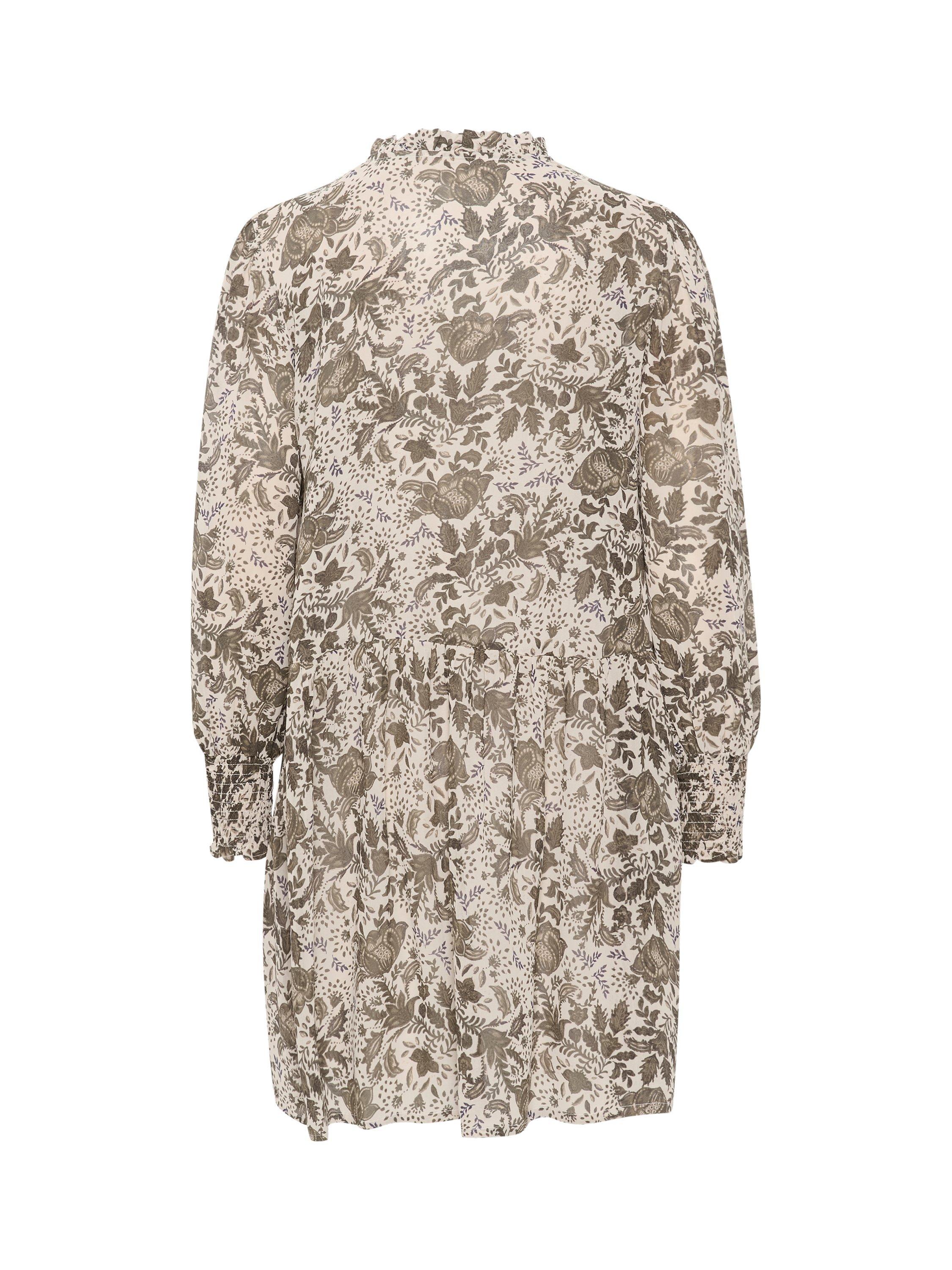 Product image 2 of 2, which shows Part Two Fallie Floral Dress, Dusky Green, 8