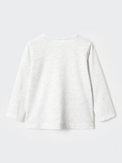 Mango Baby Ocean Long Sleeve T-Shirt, Light Pastel Grey - view 2, Light Pastel Grey