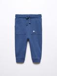 Mango Baby Matt Drawstring Joggers, Navy