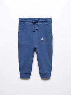 Mango Baby Matt Drawstring Joggers, Navy, Navy