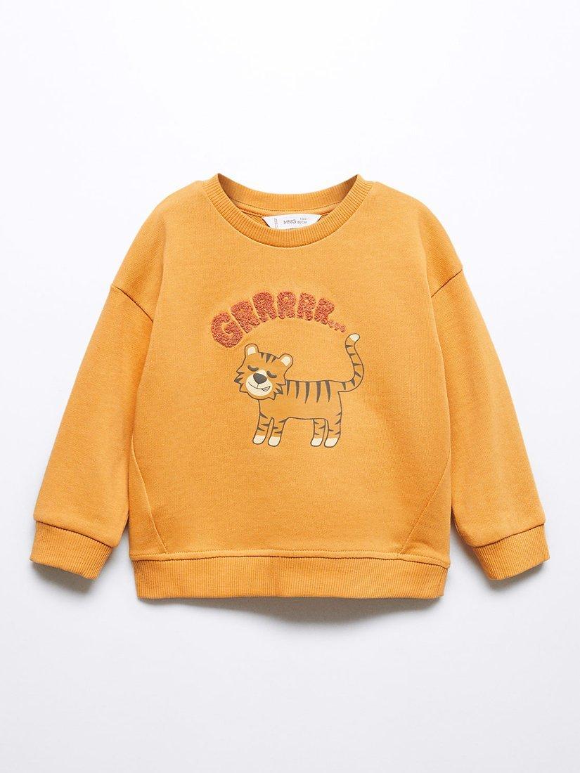 Mango Baby Tiger Jumper, Yellow, 12-18 months