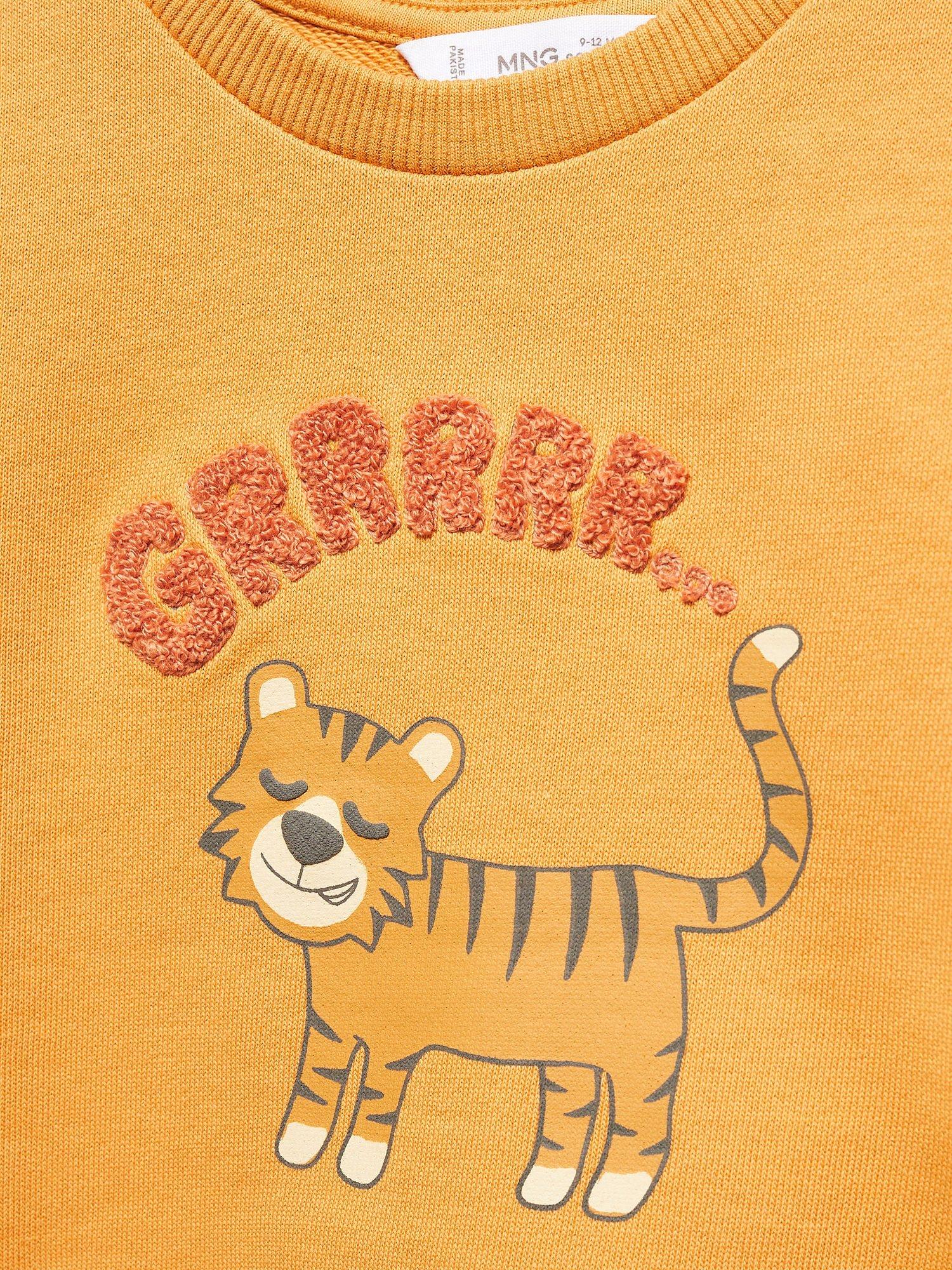 Mango Baby Tiger Jumper, Yellow, 12-18 months