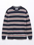 Mango Baby Arnold Stripe Knit Jumper, Navy