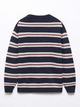 Mango Baby Arnold Stripe Knit Jumper, Navy
