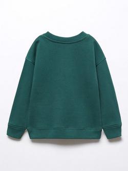 Mango Baby Snoopy Tennis Sweatshirt, Dark Green - view 2, Dark Green