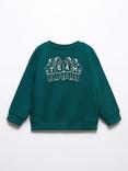 Mango Baby Team Print Sweatshirt, Dark Green