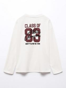 Mango Kids' Class Long Sleeve T-Shirt, Natural White - view 2, Natural White