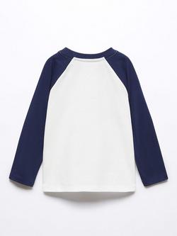 Mango Baby Adventure Long Sleeve T-Shirt, Navy - view 2, Navy