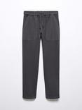 Mango Kids' Rifa Elastic Waist Drawstring Trousers