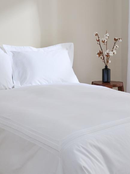Truly Micro Pleat Bedding, White, White